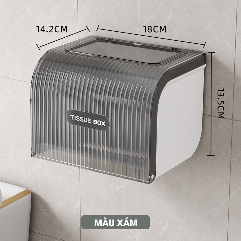 Hộp đựng giấy vệ sinh toilet W8286 nhựa ABS chống ố màu, có trục xoay dễ sử dụng