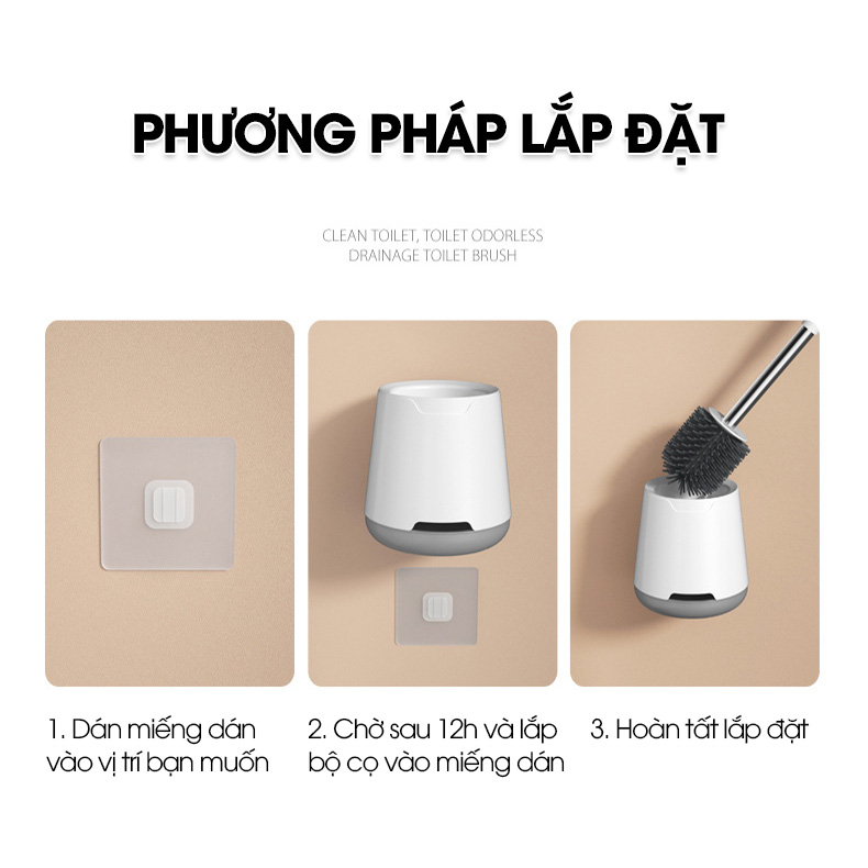 Cọ chà bồn cầu toilet đầu silicon LD-8101