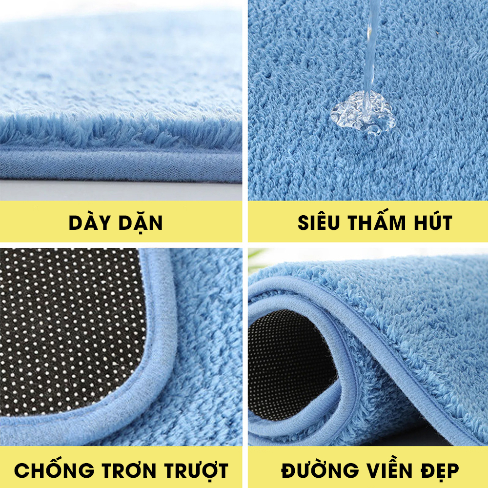 Thảm chùi chân lâu chân lông cashmere nhân tạo