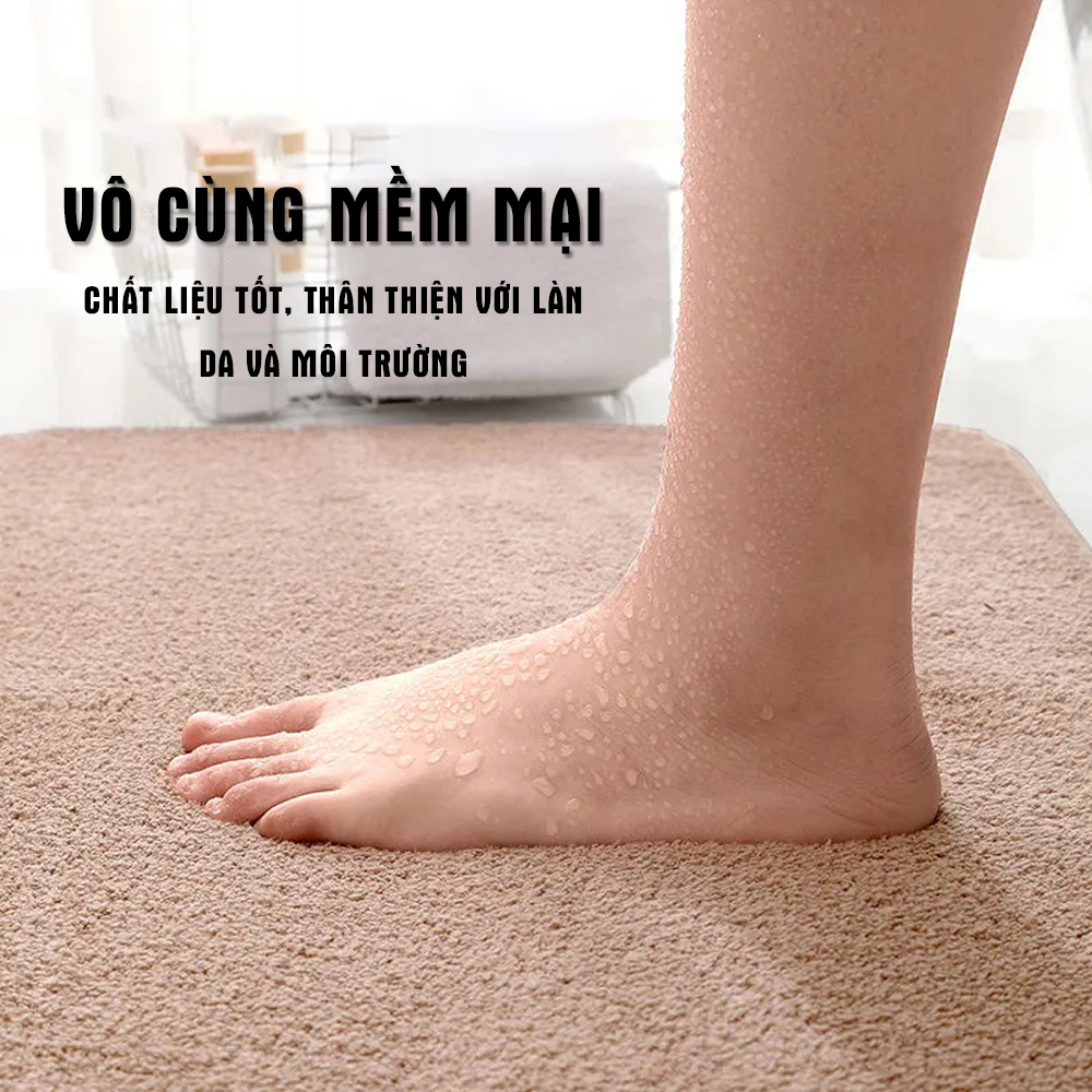 Thảm chùi chân lâu chân lông cashmere nhân tạo