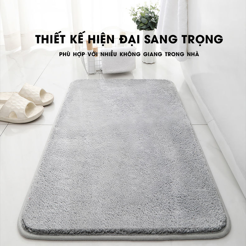 Thảm chùi chân lâu chân lông cashmere nhân tạo