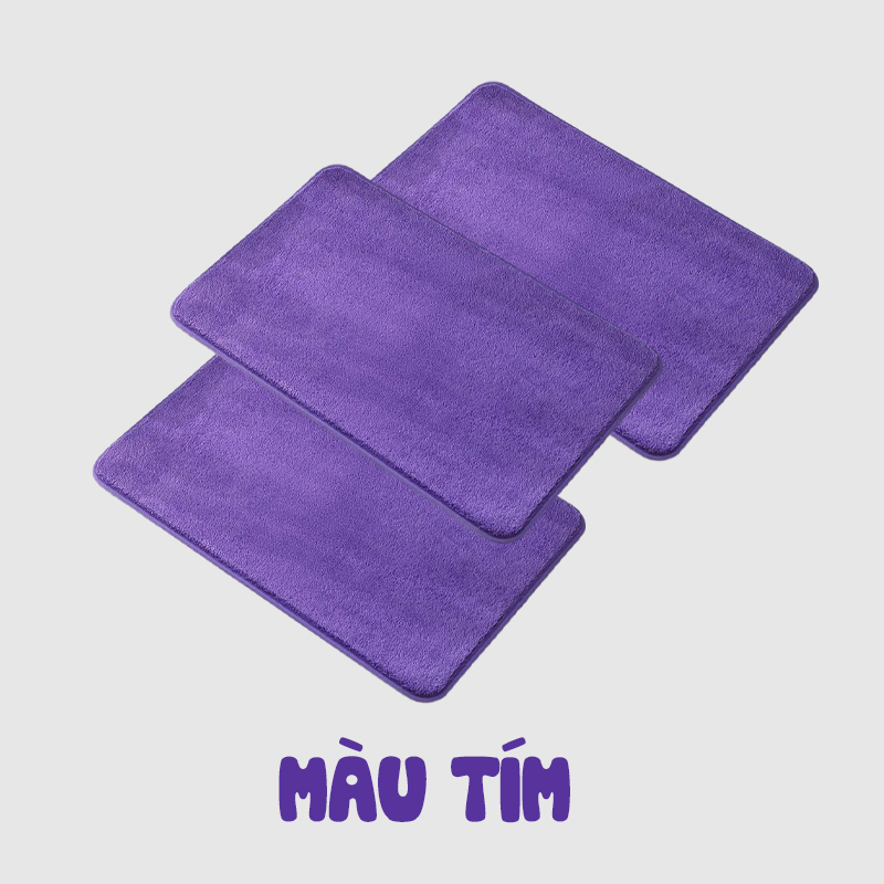 COMBO 3 Thảm chùi chân lâu chân lông cashmere nhân tạo