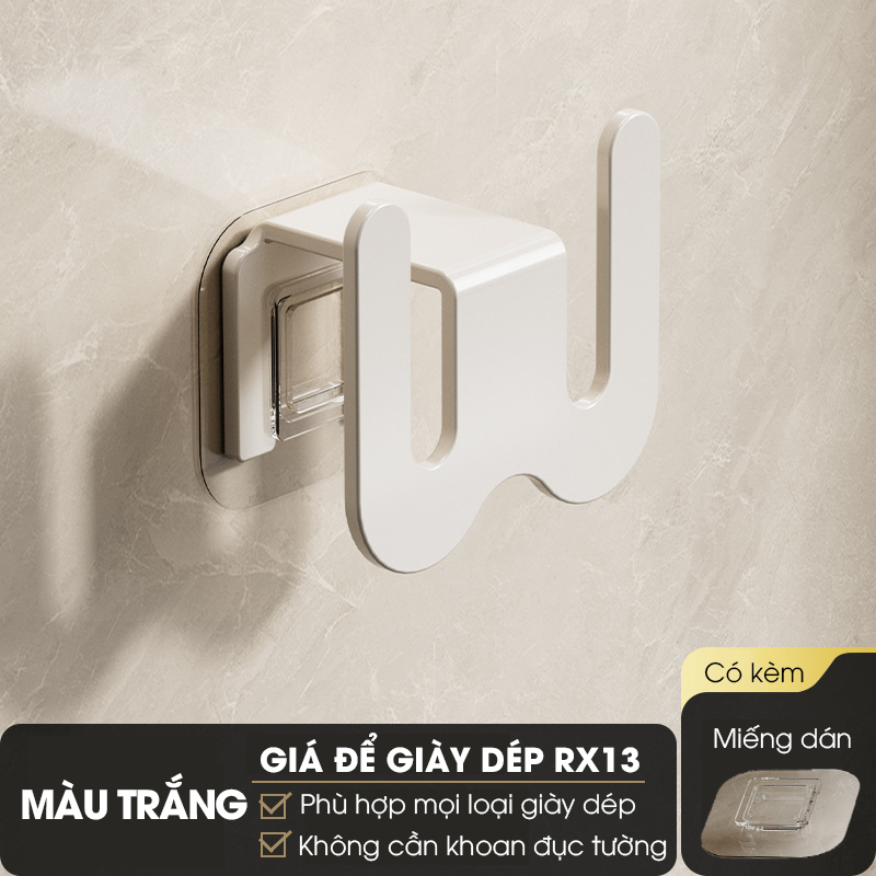 Giá để giày dép dán tường, móc treo giày dép trong nhà tắm RX13 Nhôm anod không rỉ