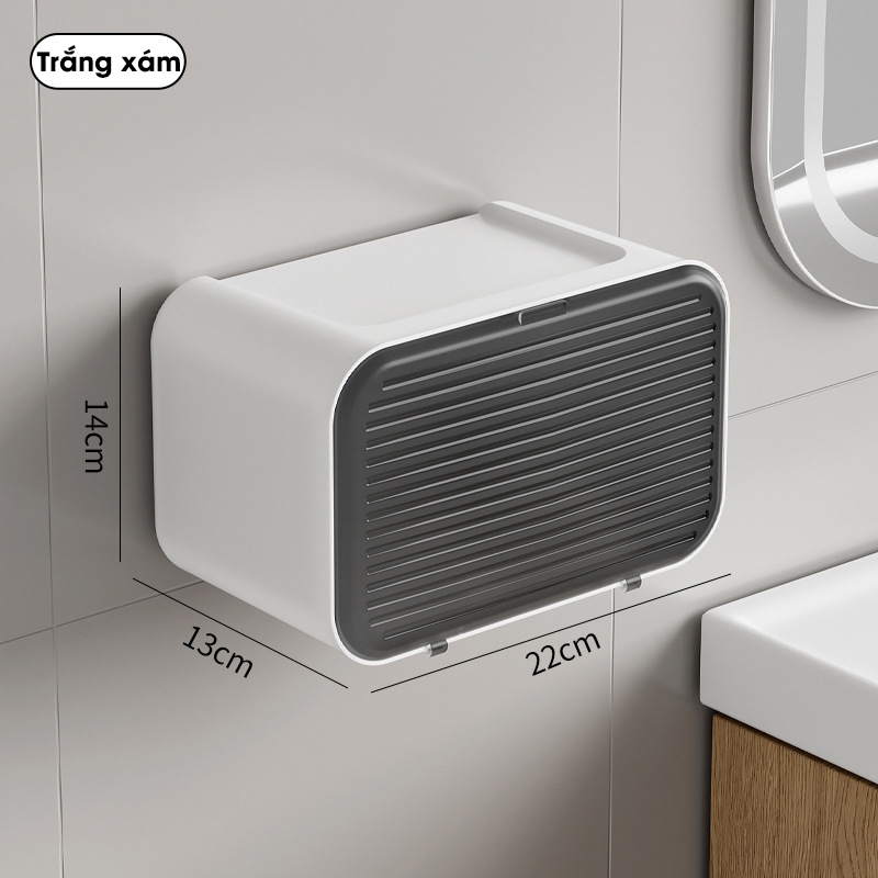 Hộp đựng giấy vệ sinh JW8810, đựng khăn giấy treo tường, nhựa PP nguyên sinh