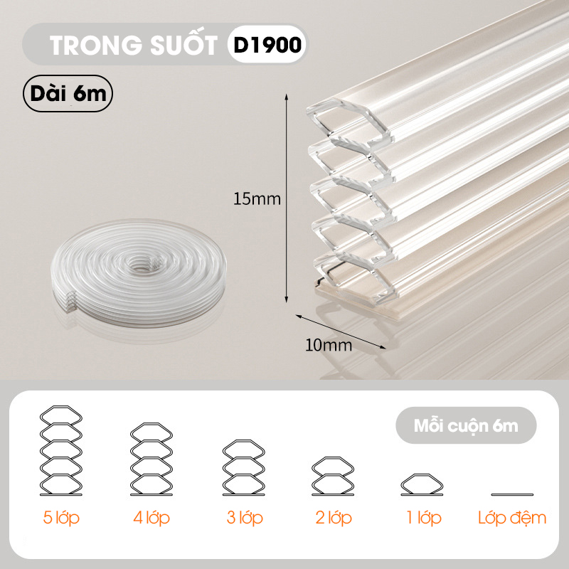 Ron giảm chấn chặn khe cửa D1900, chống va đập, giảm tiếng ồn, ngăn bụi có sẵn keo và có thể tùy chỉnh độ dày