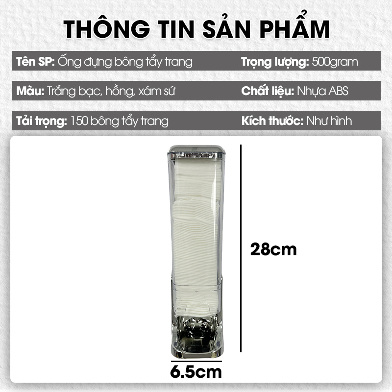 Ống Đựng Bông Tẩy Trang Tashuan