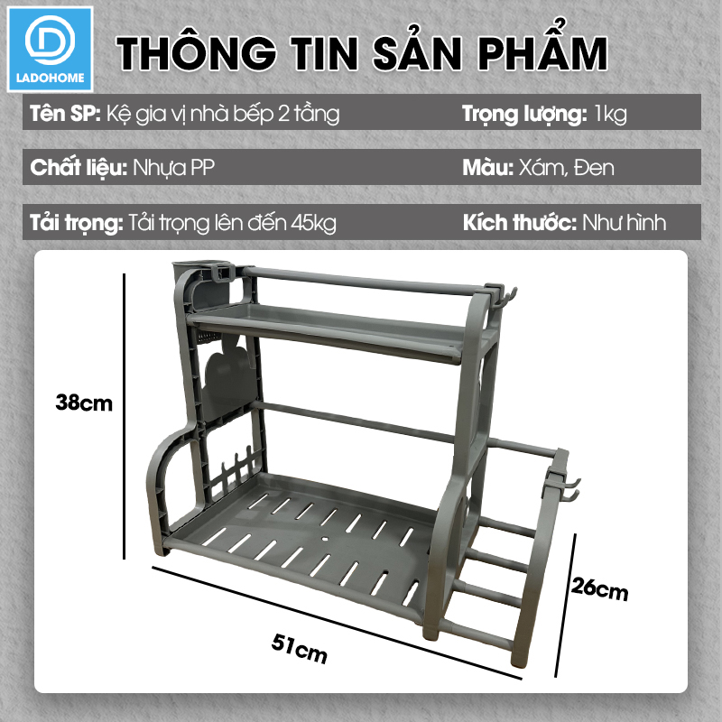 Kệ Đựng Gia Vị Nhà Bếp Chữ B