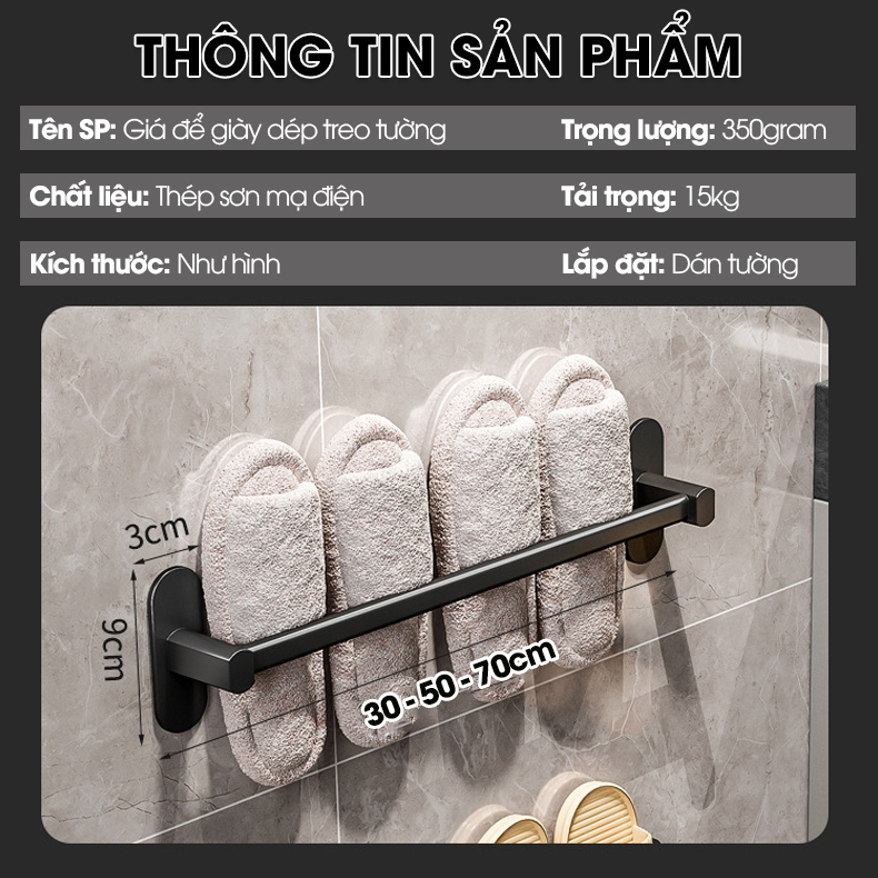 Giá để giày giá treo giày lên tường tiết kiệm không gian phòng tắm SQ-5266 thép sơn mạ điện