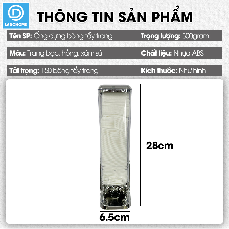 Ống Đựng Bông Tẩy Trang Tashuan