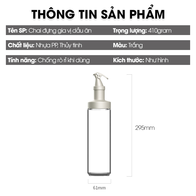 Chai đựng gia vị dầu ăn nước mắm loại cao cấp YH-002
