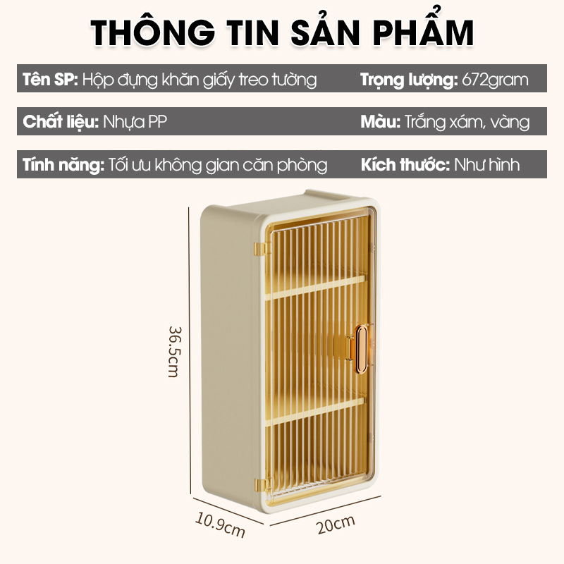 Hộp đựng khăn giấy treo tường JW8503, hộp lưu trữ làm hộp đựng thuốc mini và các vật dụng nhỏ khác
