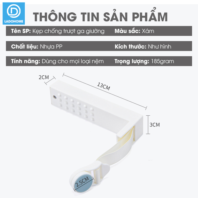 Kẹp chống trượt ga trải giường và vỏ chăn, kẹp cố định góc chăn bông ga giường D1863