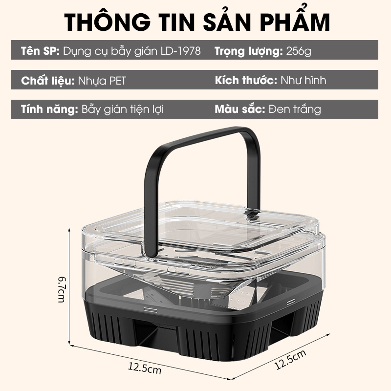 Dụng cụ bẫy gián chuyên dụng LD-1978, hiệu quả với cả gián lớn và gián nhỏ, an toàn dễ sử dụng trong gia đình