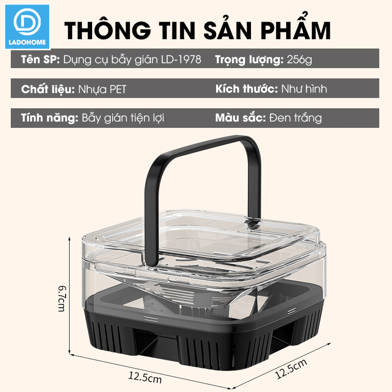 Dụng cụ bẫy gián chuyên dụng LD-1978, hiệu quả với cả gián lớn và gián nhỏ, an toàn dễ sử dụng trong gia đình