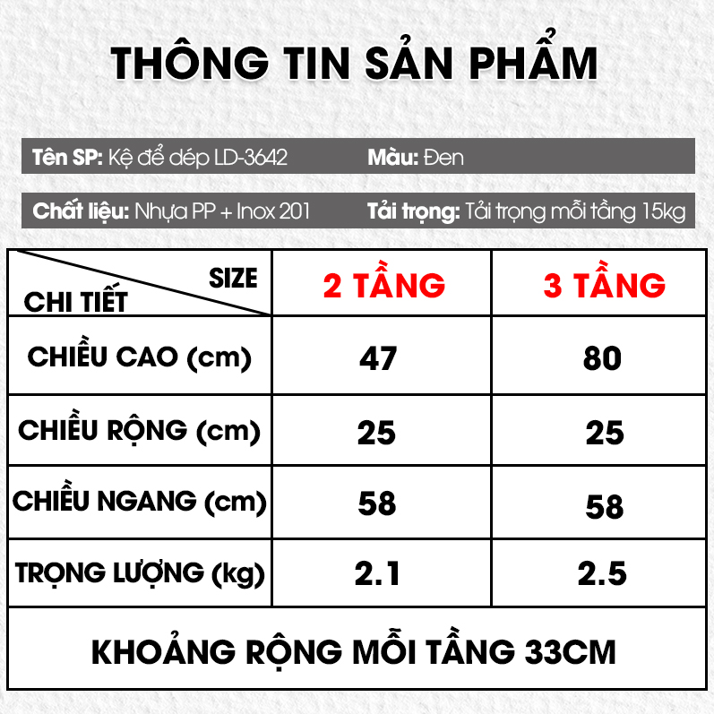 Kệ nhà bếp, kệ để đồ gia dụng nồi cơm điện, lò vi sóng, nồi chiên không dầu LD-3642, khung inox không rỉ chịu tải lớn