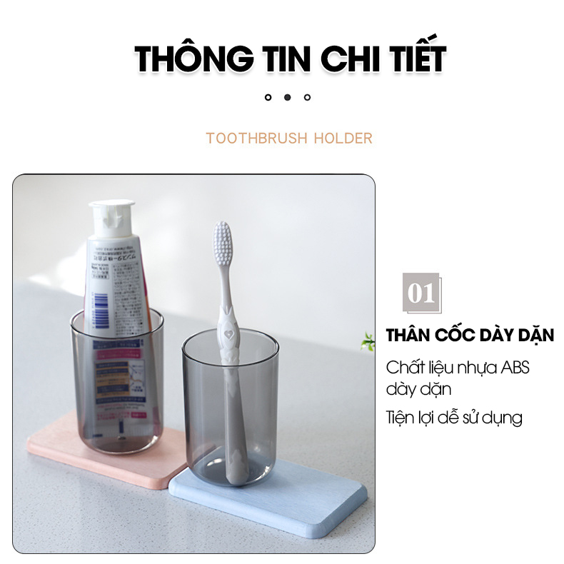 Cốc nước chịu nhiệt dày A04 cốc uống nước cốc xúc miệng