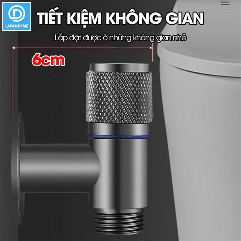 Bộ vòi xịt vệ sinh, toilet cao cấp LH-9424 thép không rỉ, lõi đồng + dây lò xo 2m, giá đỡ dán tường, van chia chữ H