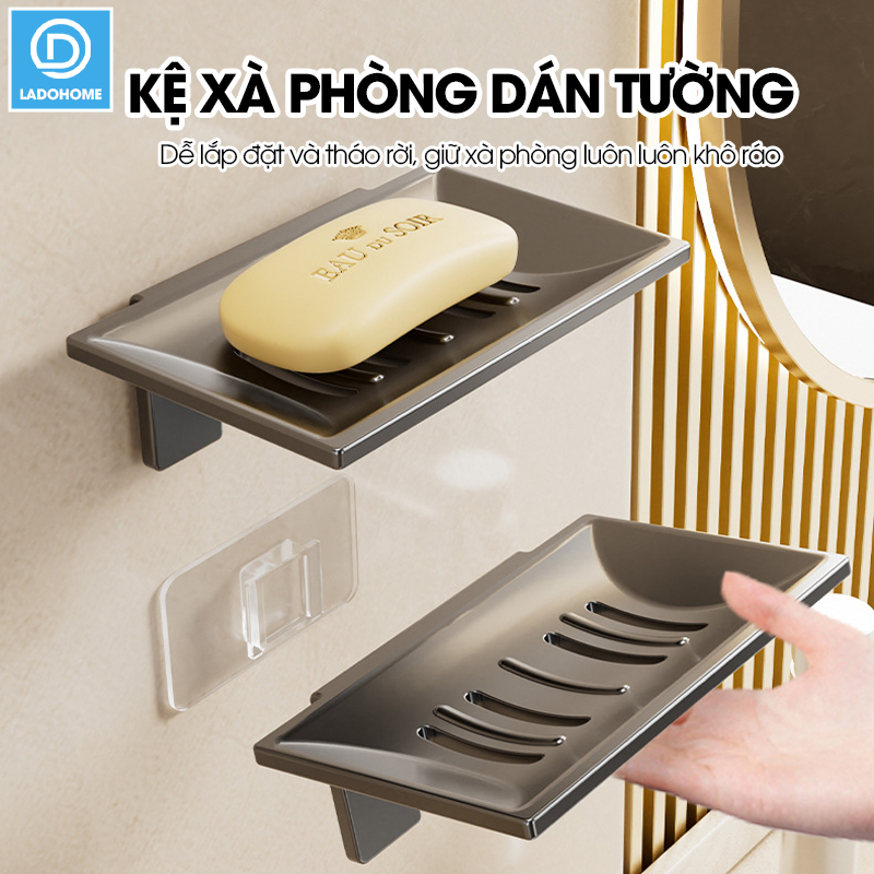 Khay đựng xà bông cục dán tường LD-1937 , khay đựng xà phòng có lỗ thoát nước thép carbon chống gỉ
