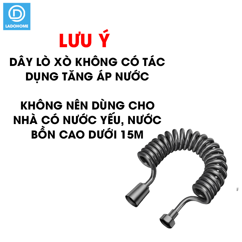 Ống nước lò xo co giãn cho vòi xịt vệ sinh, vòi xịt toilet nhà tắm nhựa PU, sử dụng được nóng lạnh