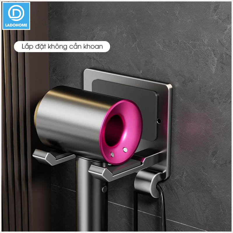 Giá treo máy sáy tóc chống trộm dán tường LD-7706 nhôm hợp kim không rỉ