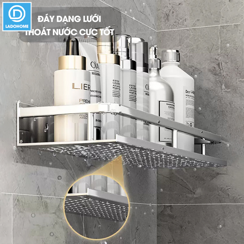 Kệ nhà tắm nhà bếp dán tường YQ-5578 Nhôm Anod không rỉ