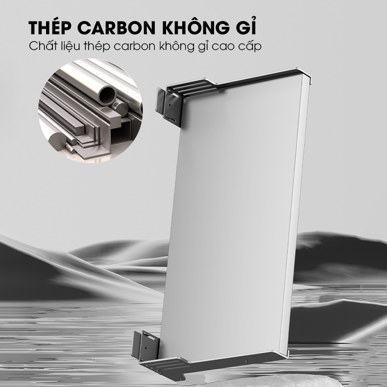Kệ lò vi sóng, kệ gia vị kệ nhà bếp treo tường SQ-6188 thép carbon không rỉ