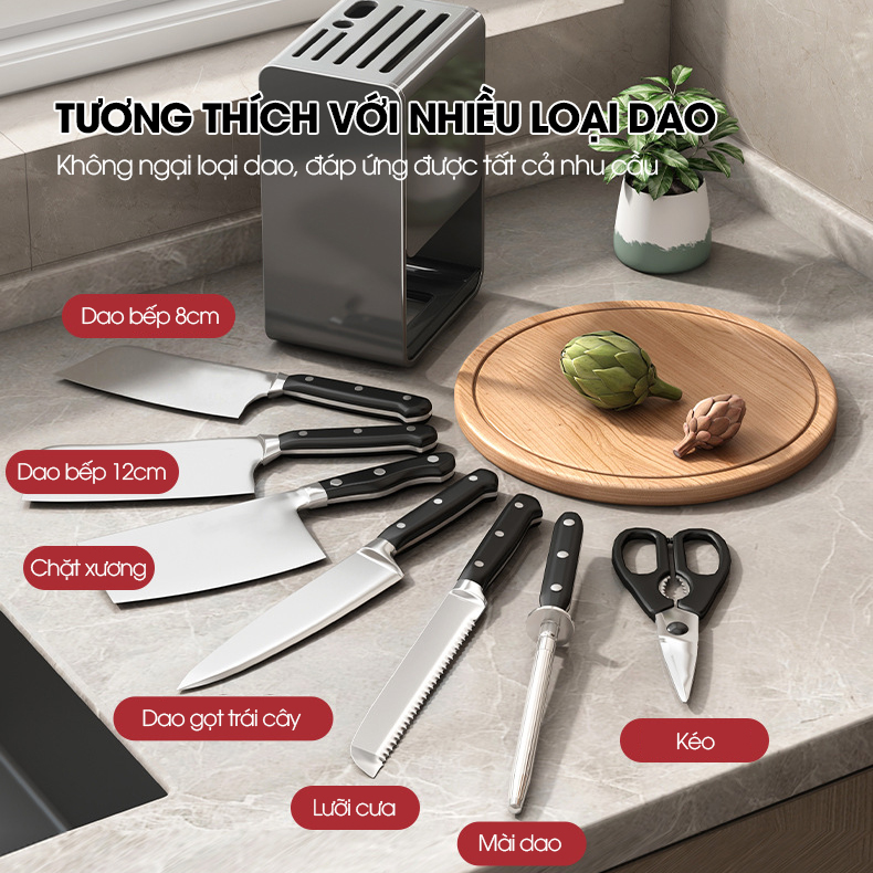 Giá để dao kệ dao để bàn treo tường LH-6327 thép carbon chống rỉ