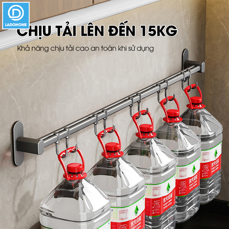 Móc treo nhà bếp đa năng có rảnh để dao và gác nắp nồi Nhôm Anod không rỉ RX08