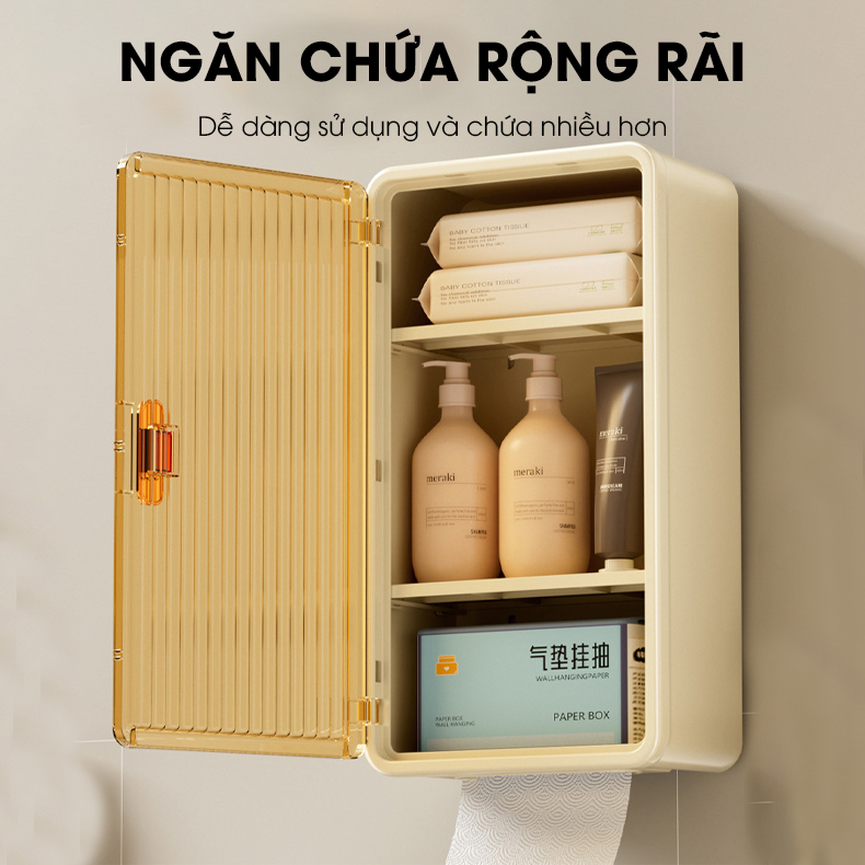 Hộp đựng khăn giấy treo tường JW8503, hộp lưu trữ làm hộp đựng thuốc mini và các vật dụng nhỏ khác