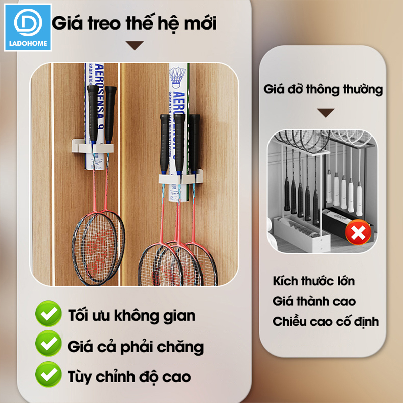 Móc treo chuyên dụng cho vợt cầu lông, móc dán tường RX21