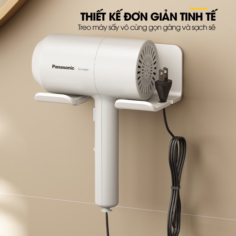 Giá treo máy xáy tóc dán tường LH-7701 nhôm anod không rỉ