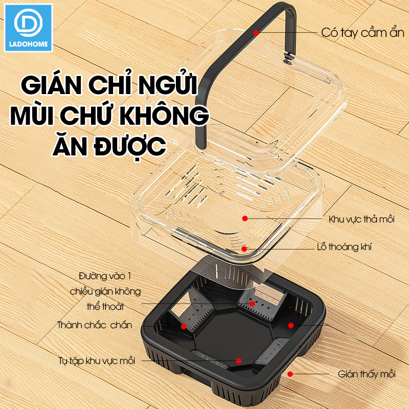 Dụng cụ bẫy gián chuyên dụng LD-1978, hiệu quả với cả gián lớn và gián nhỏ, an toàn dễ sử dụng trong gia đình
