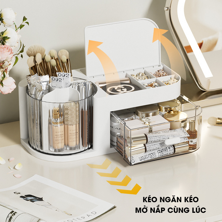 Hộp đựng trang sức, mỹ phẩm, dụng cụ trang điểm, phụ kiện makeup JX2410