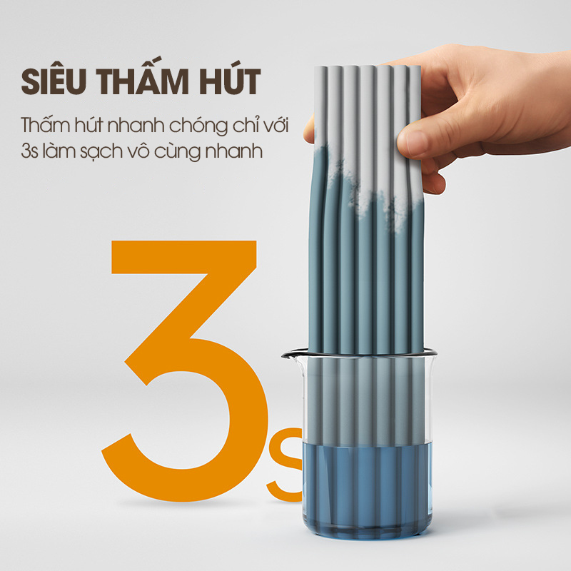 Cây lau kính, gạt chùi kính 2 trong 1 cán dài điều chỉnh tối đa 1.3 mét LH-8838