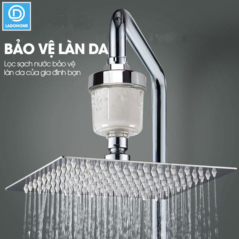 Đầu lọc nước cho vòi hoa sen, vòi rửa vệ sinh, vòi máy giặt,... LD-9322 tương thích cở ren 21, lõi lọc có thể thay thế