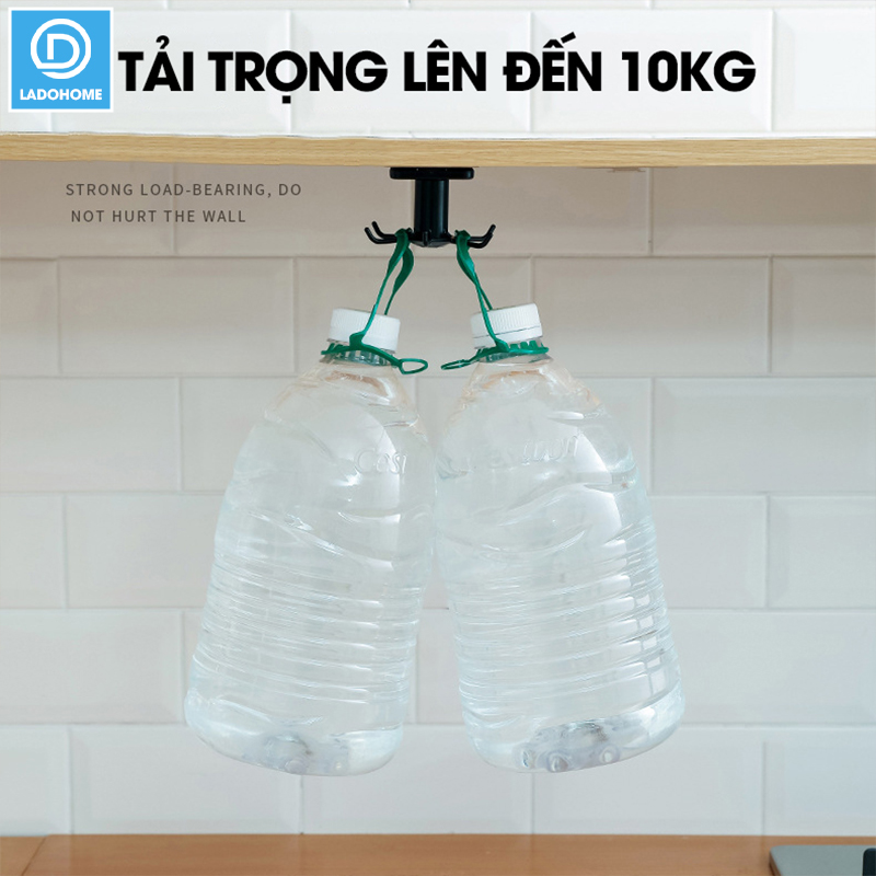 Móc xoay treo muỗng thìa nhà bếp, móc treo bếp, móc dán tường D1848