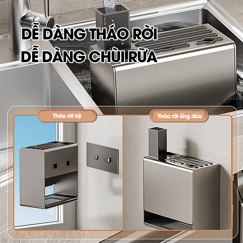 Kệ treo dao muỗng đũa thớt đa năng SQ-6545