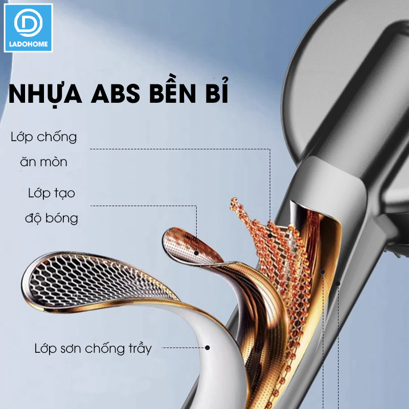 Bộ vòi sen tăng áp 4 chế độ LH-9009 có đầu massage, nhựa ABS cao cấp, dùng được nóng lạnh đi kèm dây ống 1.5m và giá đỡ