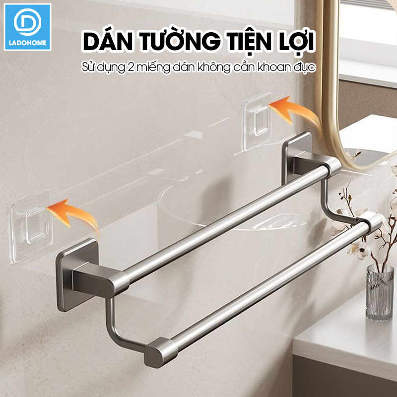 Giá treo khăn nhà tắm LD-5282 hợp kim nhôm không rỉ