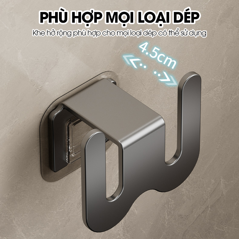 Giá để giày dép dán tường, móc treo giày dép trong nhà tắm RX13 Nhôm anod không rỉ