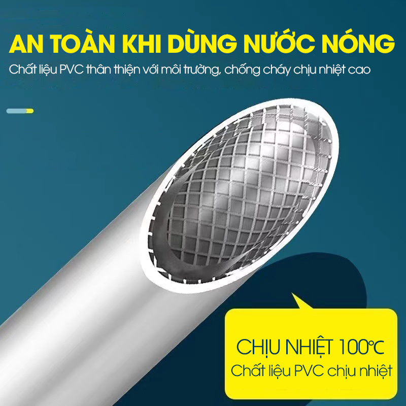Dây sen tắm, ống nước vòi sen nhựa PVC chịu áp lực lớn