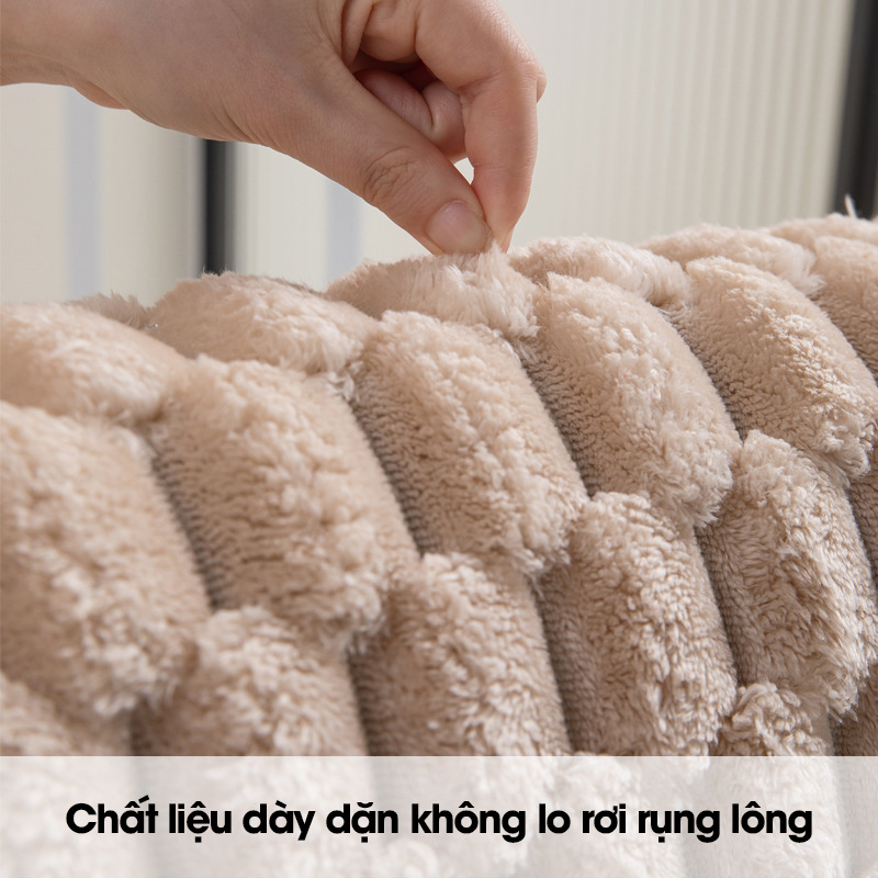 Thảm chùi chân lông nhung vân mai rùa lông dày mềm mịn chống trượt 40x60cm