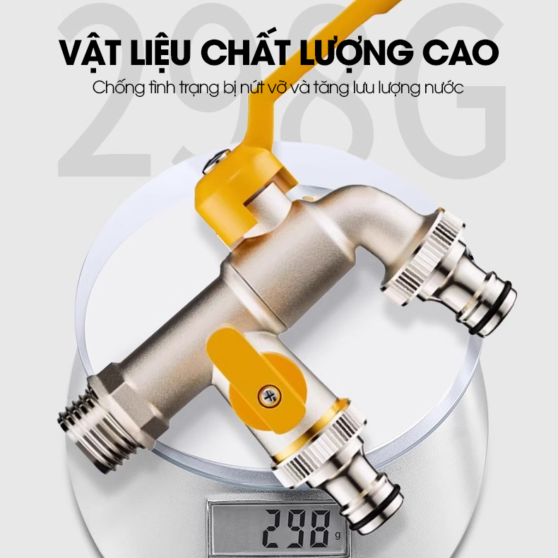 Vòi nước xả lưu lượng lớn cao cấp LD-9101, vòi xả hồ, vòi cho máy giặt, vòi nước ngoài trời sân vườn lõi to (Ren 21)