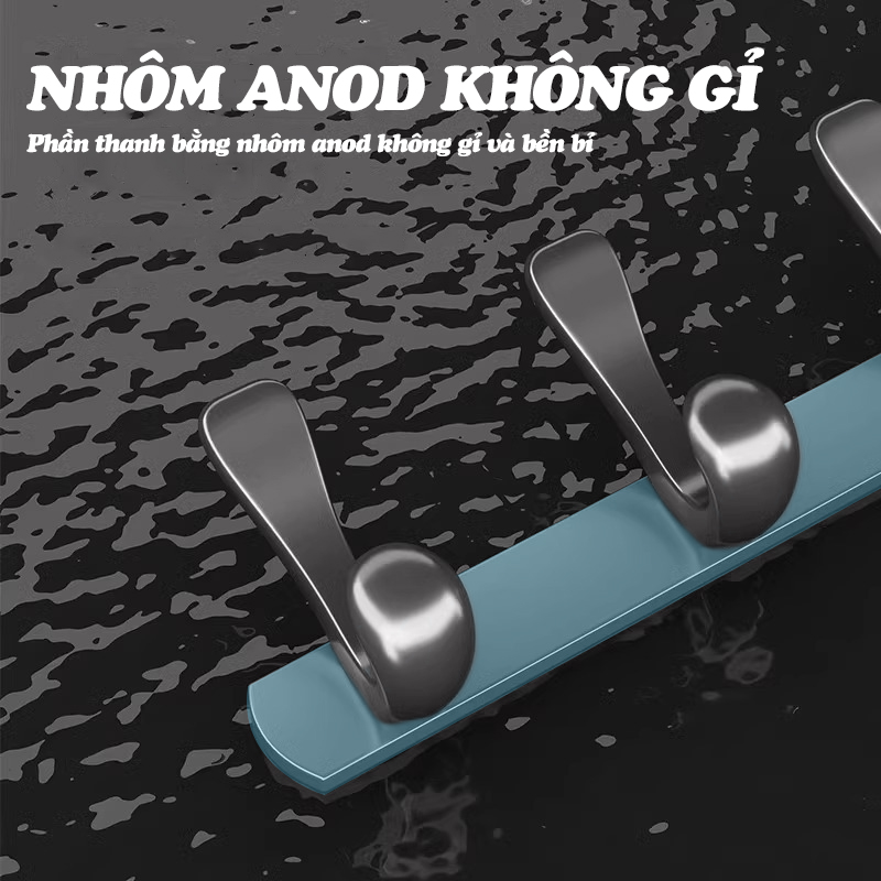 Móc treo đồ RX19 Nhôm Anod không rỉ, móc treo quần áo, móc trang trí khách sạn, căn hộ, phòng ngủ, nhà tắm, nhà bếp