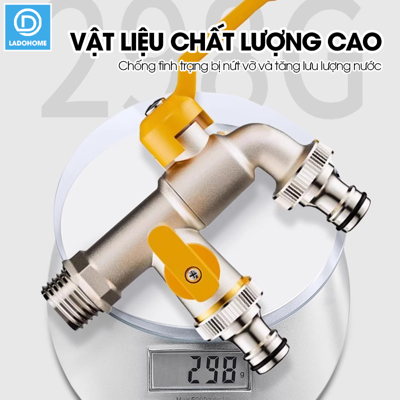 Vòi nước xả lưu lượng lớn cao cấp LD-9101, vòi xả hồ, vòi cho máy giặt, vòi nước ngoài trời sân vườn lõi to (Ren 21)