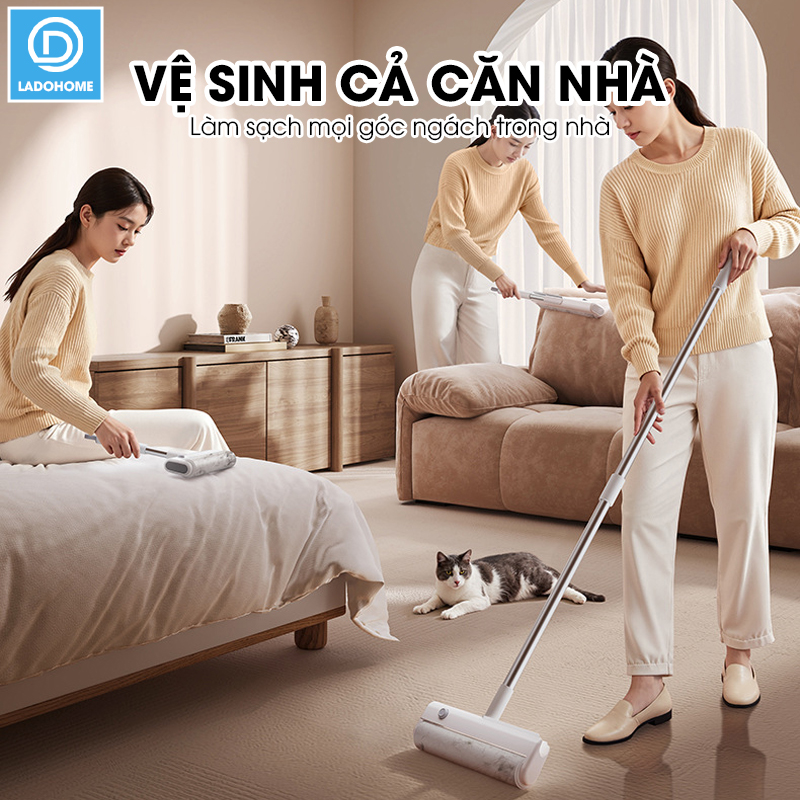 Con lăn hút bụi ga giường nệm sofa quần áo X7, con lăn dính bụi vải, lông thú hiệu quả nhanh chóng
