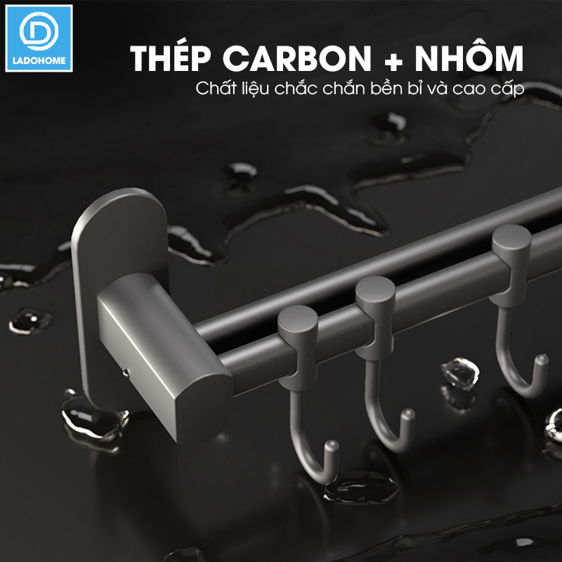 Móc treo nhà bếp đa năng có rảnh để dao và gác nắp nồi Nhôm Anod không rỉ RX08