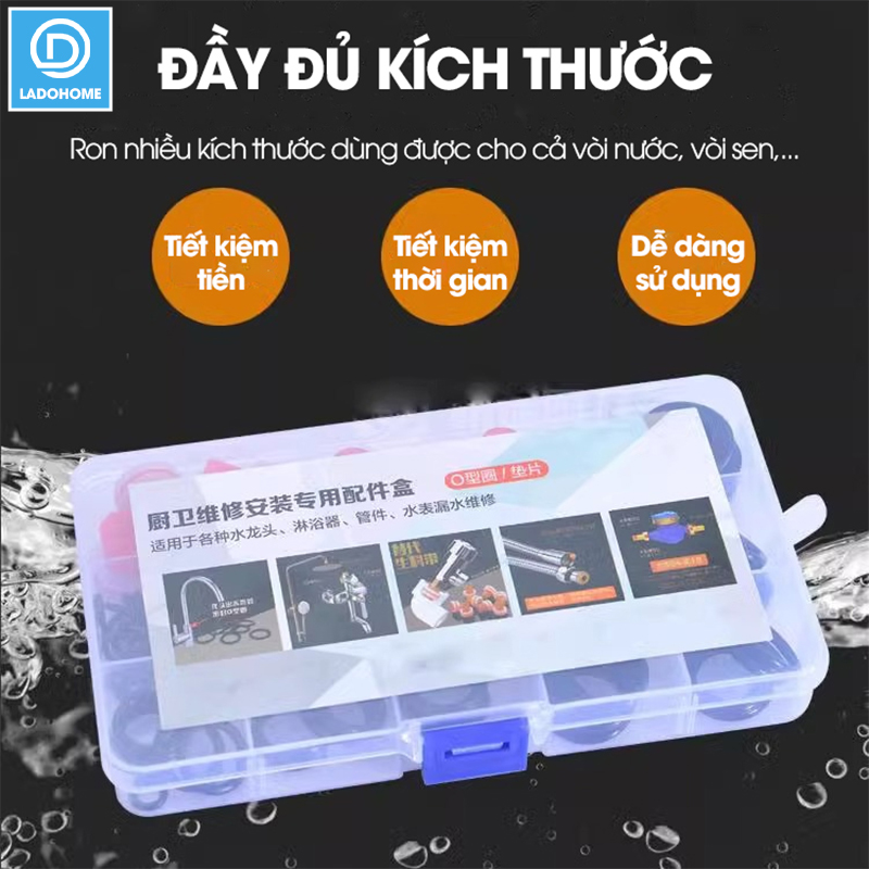 Bộ dụng cụ sửa chữa và thay thế ron gioăng cho vòi nước nhà bếp nhà tắm, thiết bị vệ sinh
