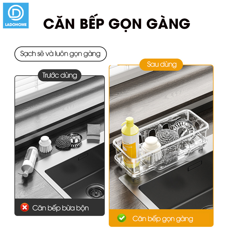 Giá để nước rửa chén, kệ để dụng cụ rửa bát đĩa LD-2457