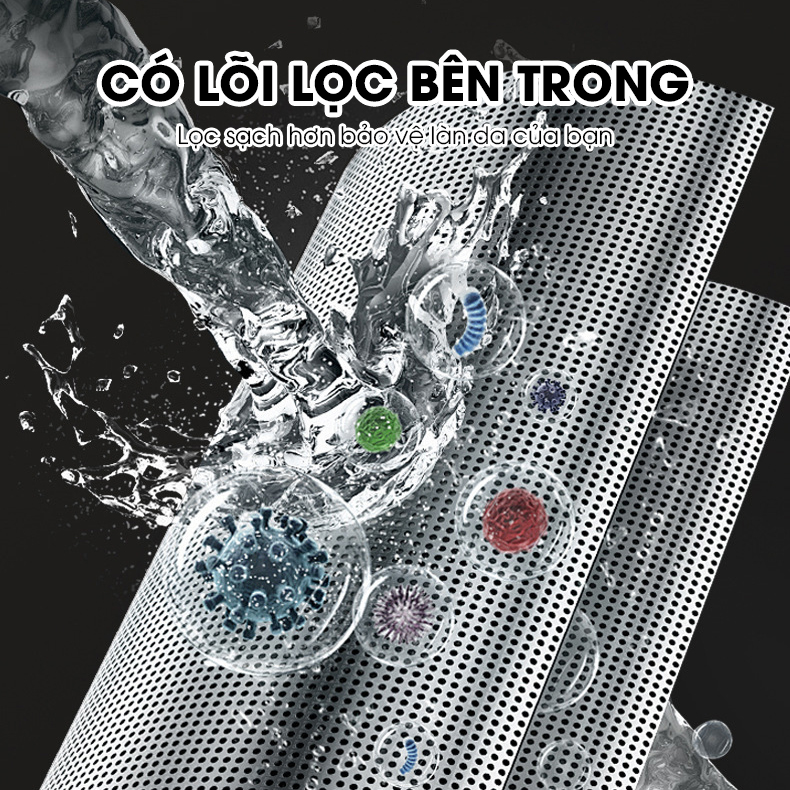 Đầu vòi lọc nước xoay 360 độ cho bồn rửa chén LV316 , lõi lọc bằng INOX 316 có lưới thép siêu mịn 2500 mắt lưới